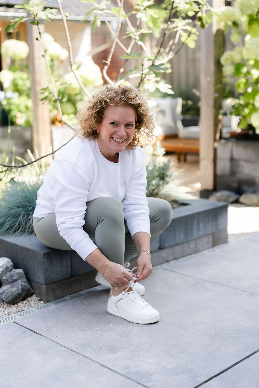 Vrouw die gaat sporten